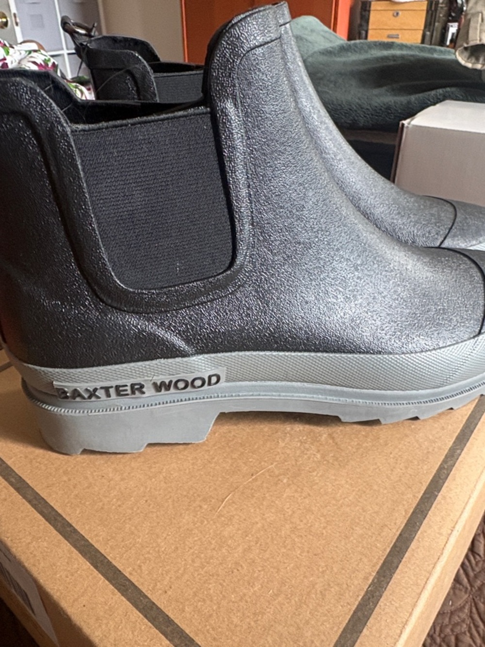 Women's Black Chelsea Rain Boots